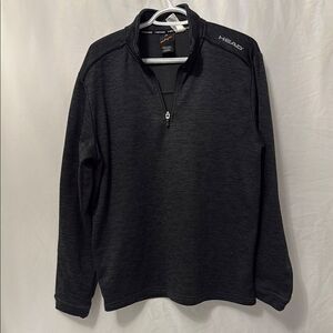 HEAD Grey/Black Quarter-Zip Pullover sz Medium